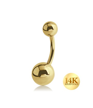 14K Basic Belly Piercing 14KY BN (MOQ 10 pcs)